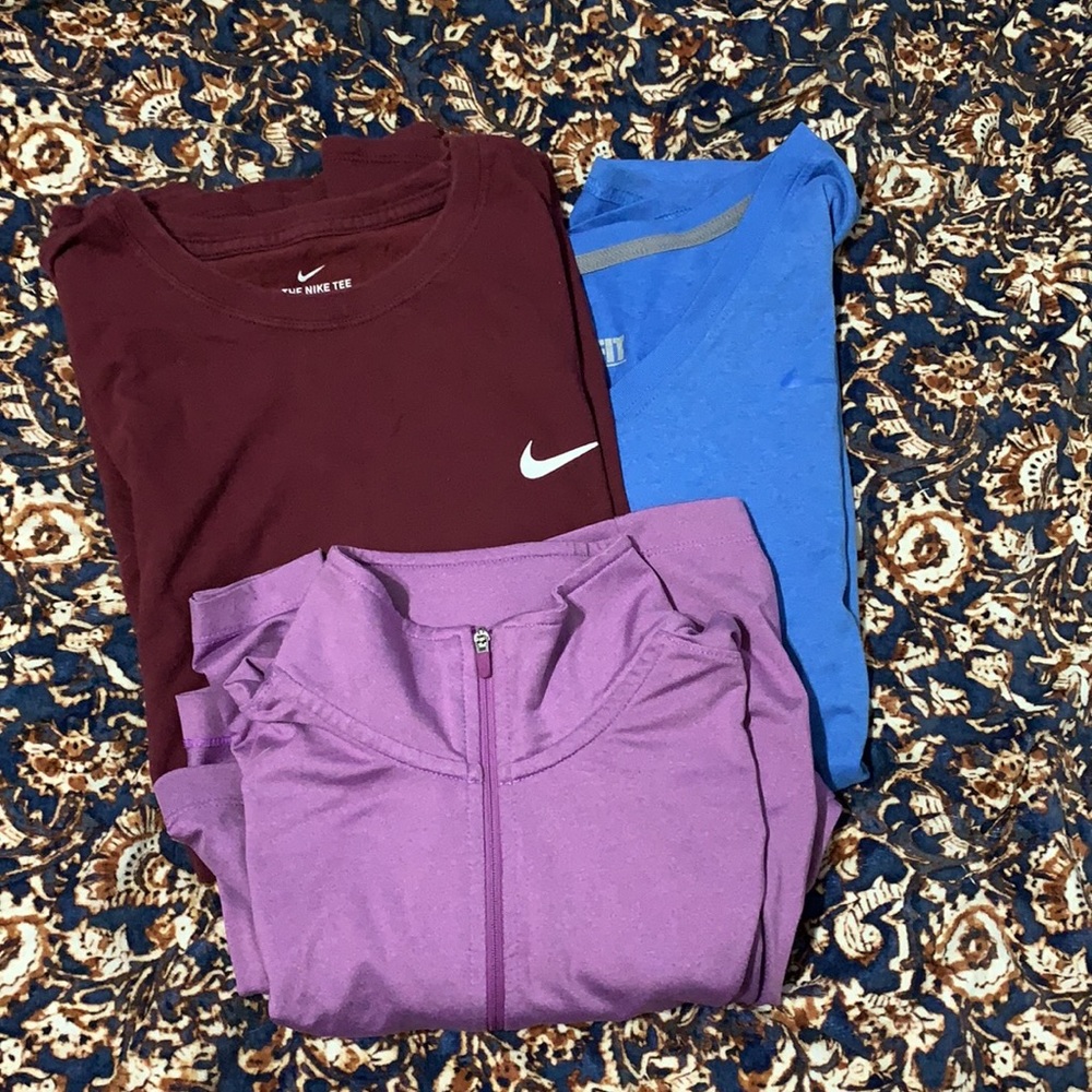 Bundle of Nike T-Shirts and Quarter zip.